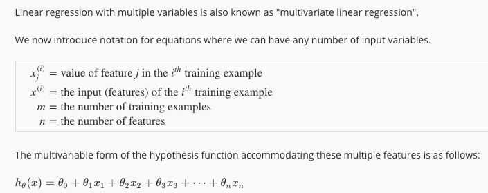 Multivariate Linear Regression